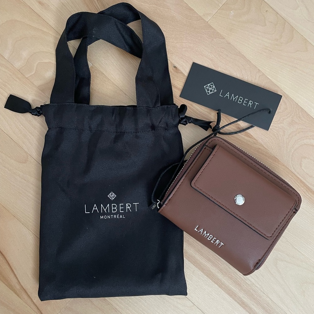 Lambert Nikki vegan leather wallet - Brunette color